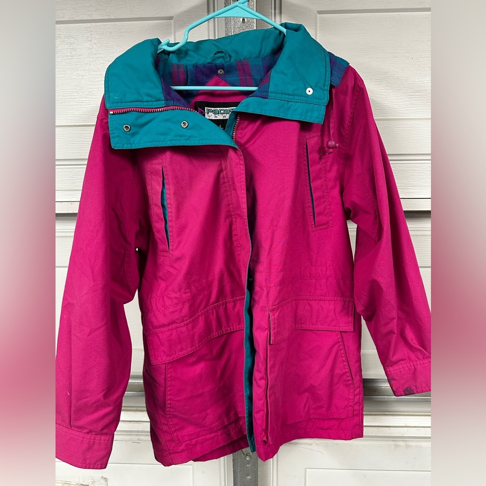 Pacific Trail Fuchsia and Teal Raincoat